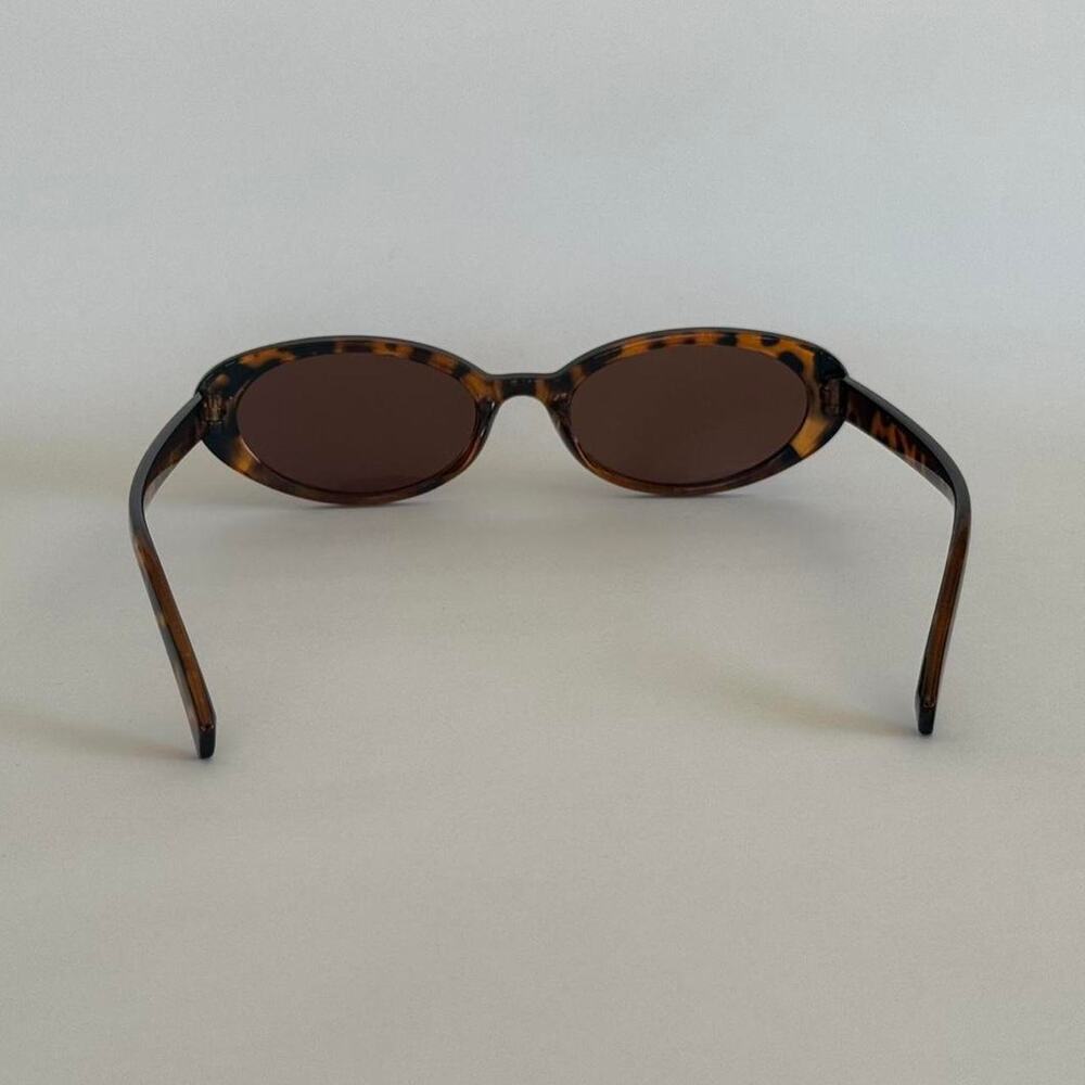 Y2K Brown Black Cat Eye Sunglasses Unisex Retro Streetwear UVA UVB - Picture 4 of 7